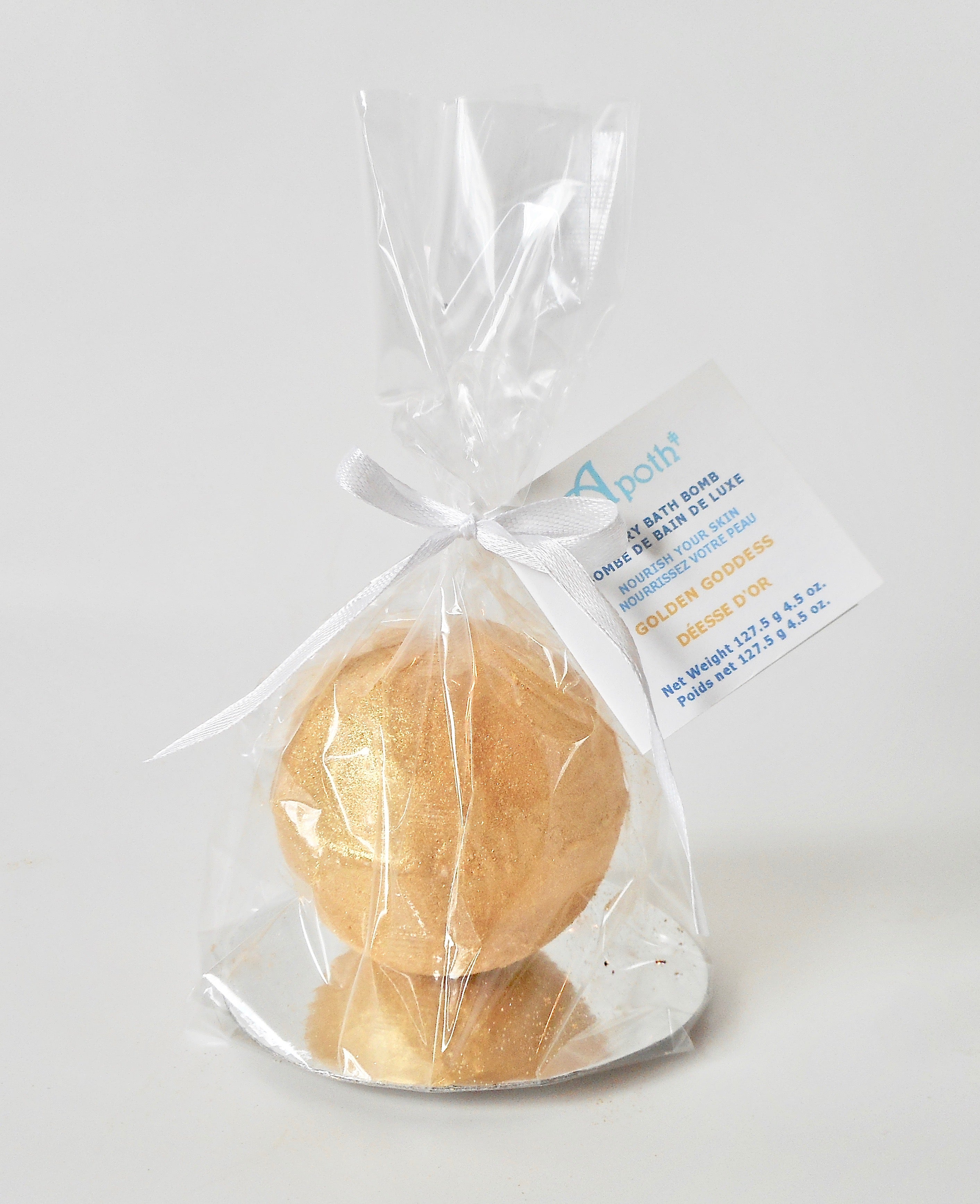 GOLDEN GODDESS - WHISPERS OF CITRUS  BATH BOMB - Net Weight 127.5 g 4.5 Oz.